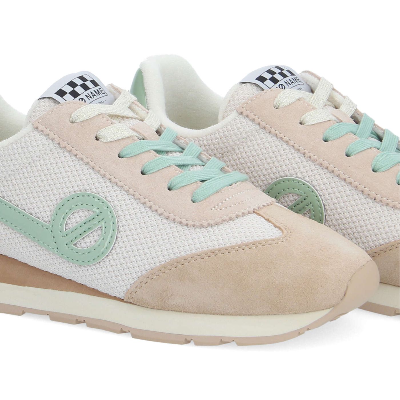 CITY RUN JOGGER W - S.KNIT/SD/PAT - OFF WHITE/PALE PINK/GREEN